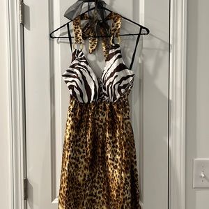 🐅 Animal Print Halter Dress 🐅
